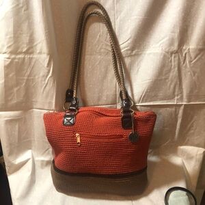 The SAK Crochet & Leather Bag